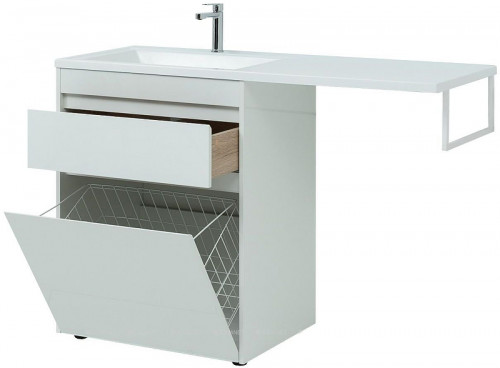 Тумба под раковину Aquanet Токио 130 239291 Белая МДФ / ЛДСП