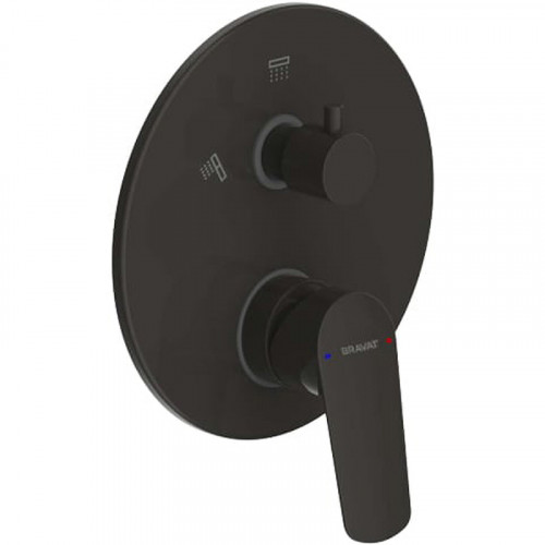 Смеситель для душа Bravat Rhein PB8429564BW-2-ENG Черный матовый