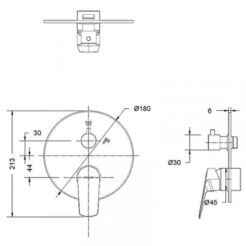 Смеситель для душа Bravat Rhein PB8429564BW-2-ENG Черный матовый