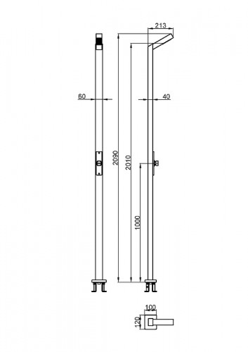 Душевая система Nofer 13414.B цвет Хром