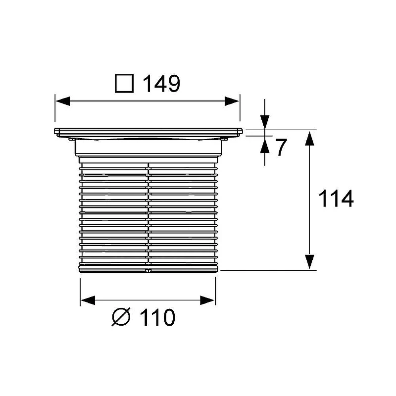 Решетка для душевого трапа Tece Drainpoint S 150х150 3660010 цвет Хром матовый