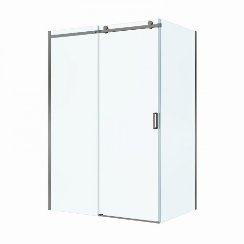 Душевой уголок BelBagno Soft Close-2 150x100 SOFT_CLOSE-2-AH-1-150/100-C-GM профиль Оружейная сталь стекло прозрачное