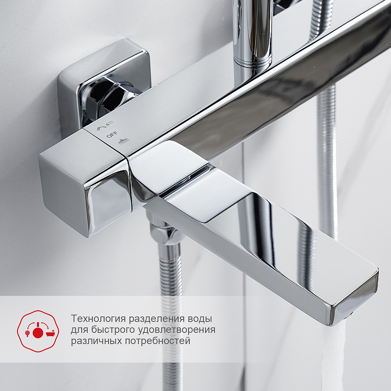 Душевая система Raglo R30.24 Хром латунь на стену