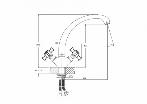 Смеситель для кухни Haiba HB4824 Хром
