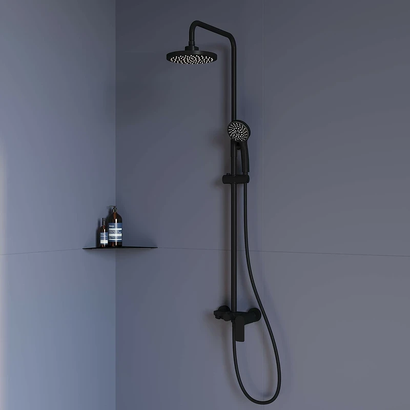 Душевая система RGW Shower Panels SP-26B 59140126-04 Черная латунь на стену