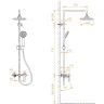 Душевая система RGW Shower Panels SP-26B 59140126-04 Черная латунь на стену