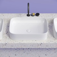 Раковина-чаша Ceramicanova Element 61 CN6053 Белая глянцевая фарфор накладная