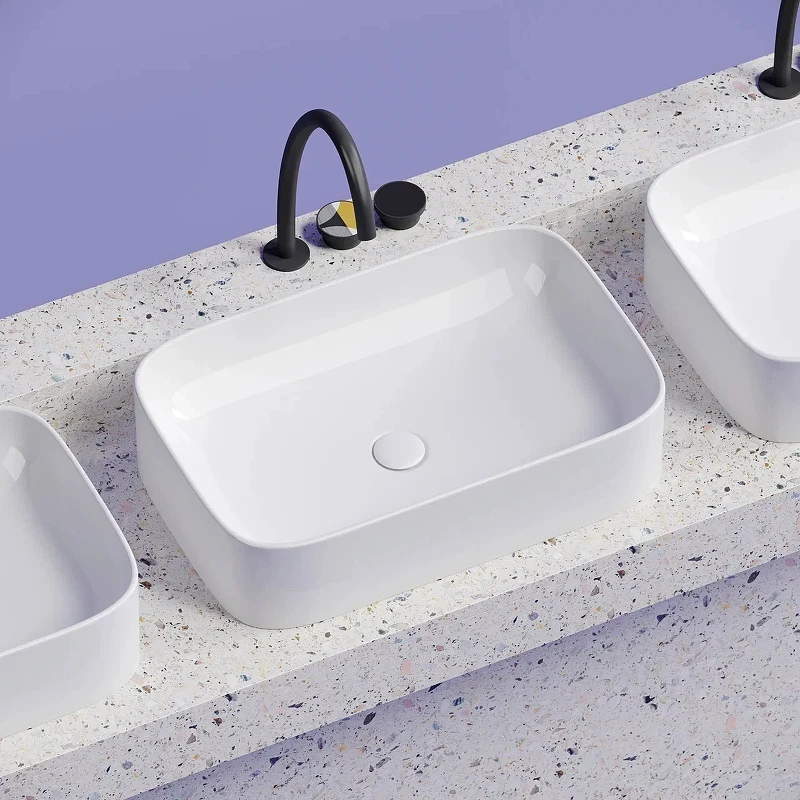 Раковина-чаша Ceramicanova Element 61 CN6053 Белая глянцевая фарфор накладная