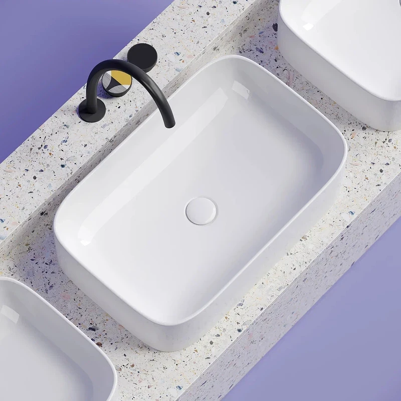 Раковина-чаша Ceramicanova Element 61 CN6053 Белая глянцевая фарфор накладная