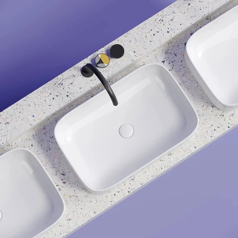 Раковина-чаша Ceramicanova Element 61 CN6053 Белая глянцевая фарфор накладная