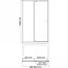 Душевая дверь WasserKRAFT Aula 90 11P04 профиль Хром стекло прозрачное