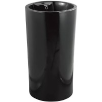 Раковина SantiLine 46 SL-4003MB Черная матовая фаянс напольный