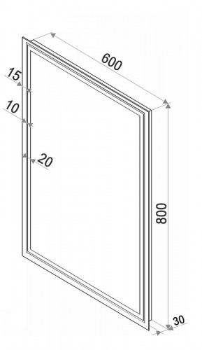 Зеркало Art&amp;Max Monza AM-Mon-600-800-DS-F с подсветкой с сенсорным выключателем стекло