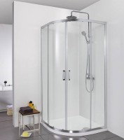 Душевой уголок Bravat Line 90x90 BS090.1201A профиль Хром стекло прозрачное