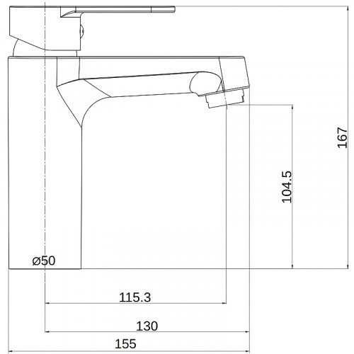 Смеситель для раковины Orange OneLife P07-021cr Хром