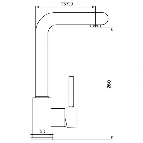 Смеситель для кухни Kaiser Vico 30033 Хром латунь