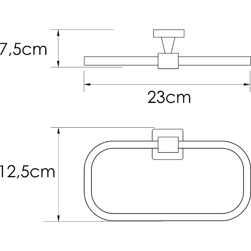 Кольцо для полотенец WasserKRAFT Rhin K-8760 Хром