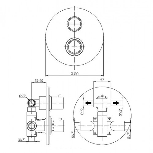 Смеситель для душа Paini Cox 78CR691TH Хром