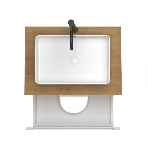 Тумба под раковину ЗОВ Дион 100 D100BM подвесная цвет Белый матовый