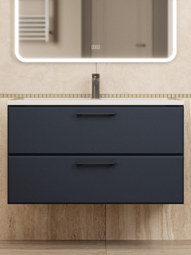 Тумба под раковину Uperwood Foster New 90 TFosterNEW90b подвесная цвет Черный матовый