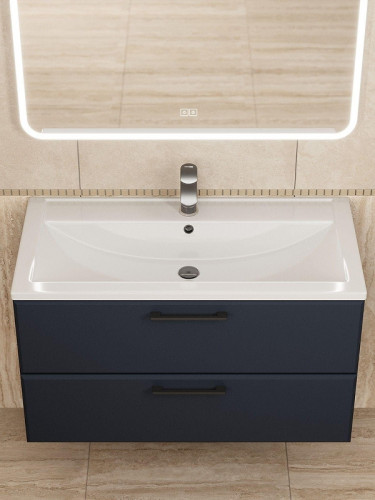 Тумба под раковину Uperwood Foster New 90 TFosterNEW90b подвесная цвет Черный матовый