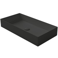Раковина-чаша Simas Agile 80 AG80 Nero Matt Черная матовая фарфор накладная, полувстраиваемая
