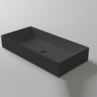 Раковина-чаша Simas Agile 80 AG80 Nero Matt Черная матовая фарфор накладная, полувстраиваемая
