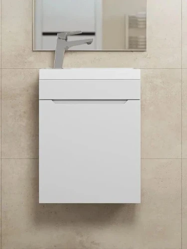 Тумба с раковиной Uperwood Tanos 40 KTanos40W подвесная цвет Белый матовый