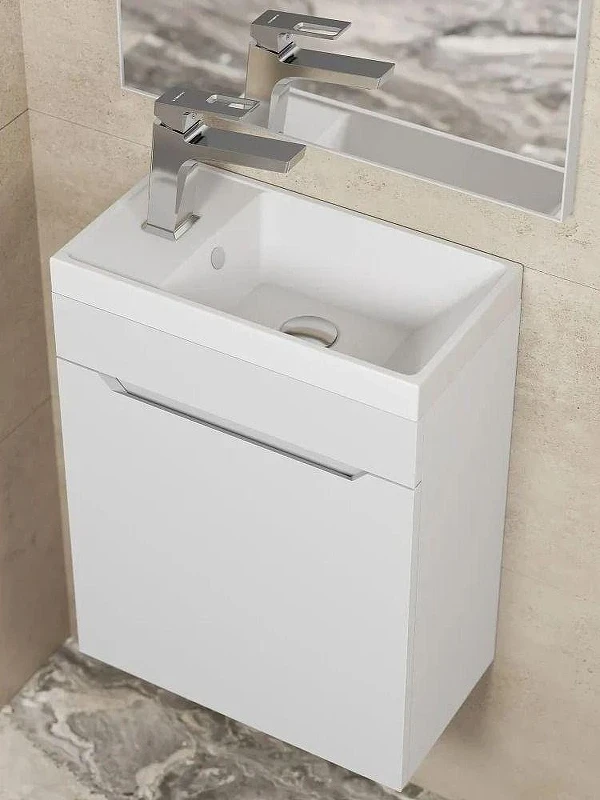 Тумба с раковиной Uperwood Tanos 40 KTanos40W подвесная цвет Белый матовый