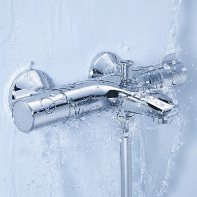 Смеситель для ванны Grohe Grohtherm 800 34567000 с термостатом Хром латунь на стену