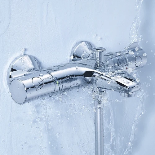Смеситель для ванны Grohe Grohtherm 800 34567000 с термостатом Хром латунь на стену