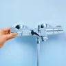 Смеситель для ванны Grohe Grohtherm 800 34567000 с термостатом Хром латунь на стену