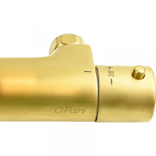 Смеситель для душа Paini Cox 78PJ511TH с термостатом Золото матовое