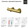 Смеситель для душа Paini Cox 78PJ511TH с термостатом Золото матовое