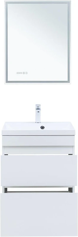 Тумба с раковиной Aquanet Нота New 60 345796 цвет Белый глянец