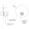 Смеситель для душа Remer Minimal Thermo NT30KBNO с термостатом Черный матовый латунь встраиваемый