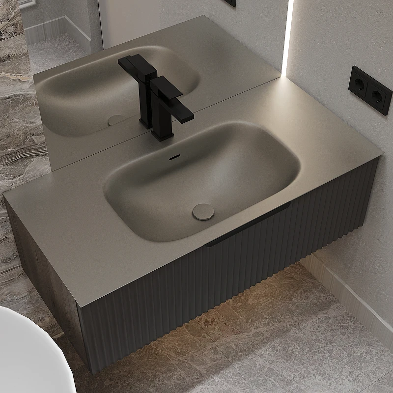Раковина Oliveeka 80 M115G80 цвет Темно-серый