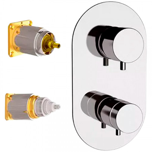 Смеситель для душа Remer Minimal Thermo NT92KB с термостатом Хром