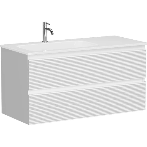 Тумба под раковину Sancos Folk 100 L FL100LW подвесная Bianco МДФ / ЛДСП