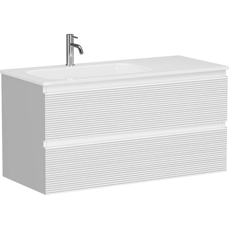 Тумба под раковину Sancos Folk 100 L FL100LW подвесная Bianco МДФ / ЛДСП