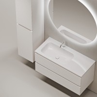 Тумба под раковину Sancos Folk 100 L FL100LW подвесная Bianco МДФ / ЛДСП