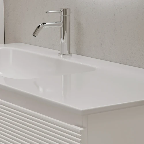 Тумба под раковину Sancos Folk 100 L FL100LW подвесная Bianco МДФ / ЛДСП