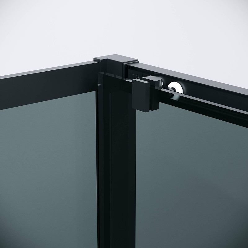 Душевая стенка Grossman Cosmo 100 200.K33.02.100.21.10 профиль Черный матовый стекло тонированное