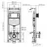 Инсталляция WasserKRAFT Alme 15TLT.010.ME.CH02 для унитаза с клавишей смыва Хром