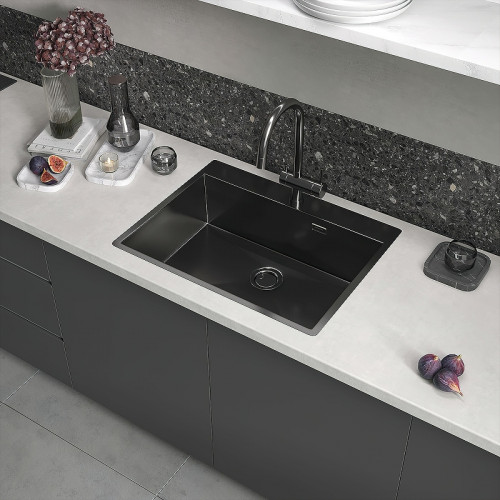 Кухонная мойка Reflexion Iseo 65 RX2265BL цвет Оружейная сталь