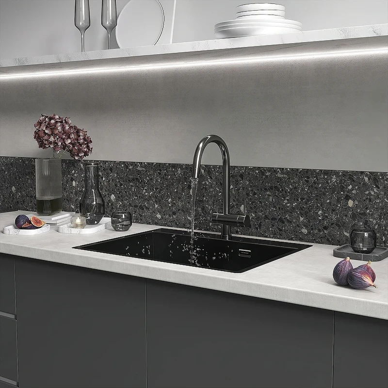 Кухонная мойка Reflexion Iseo 65 RX2265BL цвет Оружейная сталь
