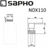 Головка дозатора Sapho X-Round NDX110 цвет Хром
