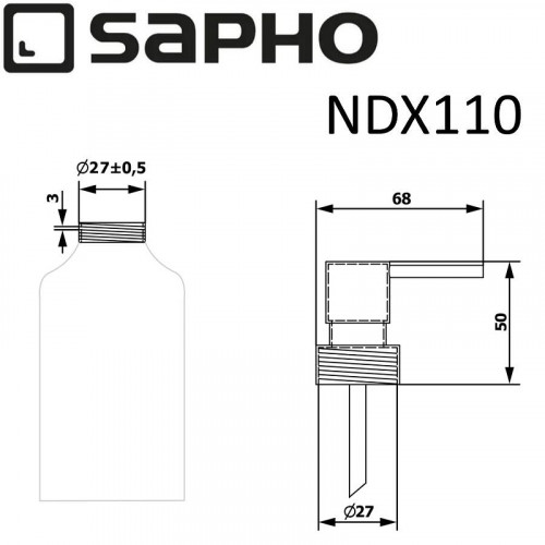 Головка дозатора Sapho X-Round NDX110 цвет Хром