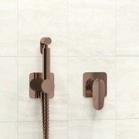 Гигиенический душ со смесителем WasserKRAFT Asphe A7751.290.292.335 Розовое золото латунь встраиваемый