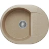 Кухонная мойка Polygran Atol-620 №302 678989 Песочная искусственный камень (литьевой мрамор) встраиваемый